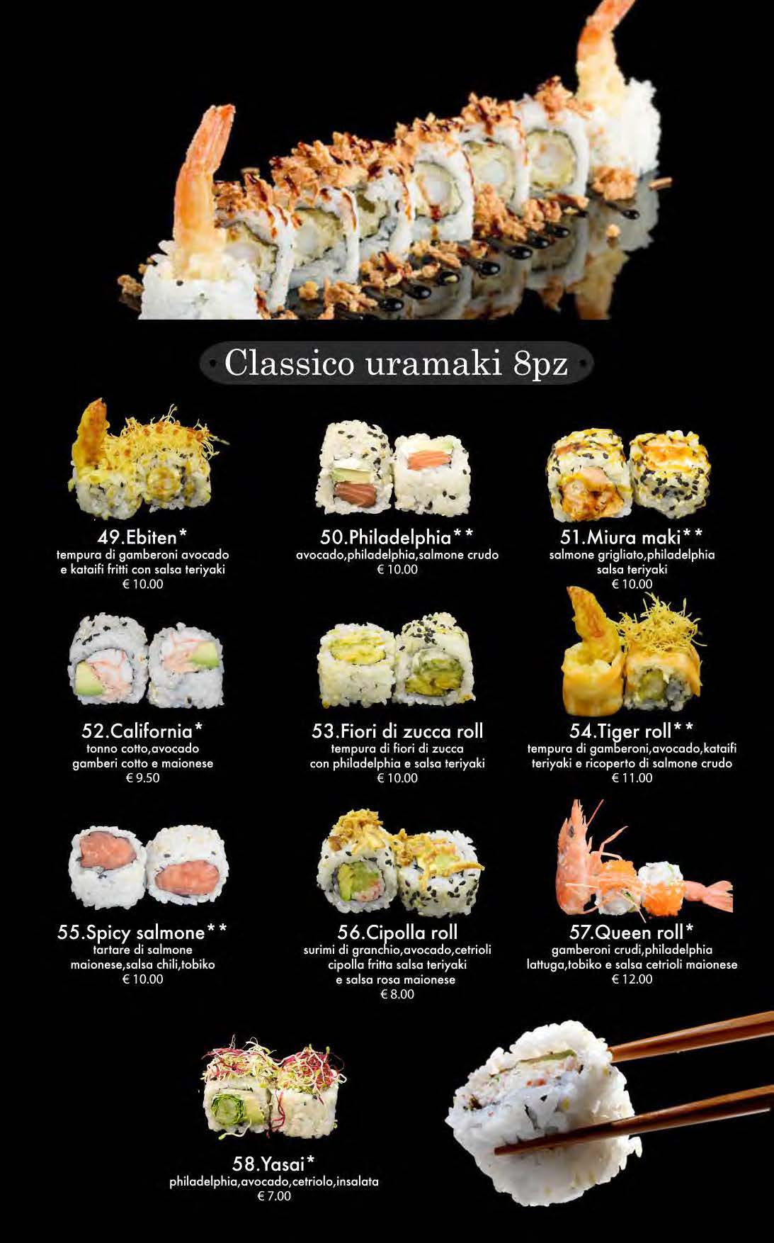 attimi ristorante giapponese padova menù cena pagina 07 uramaki