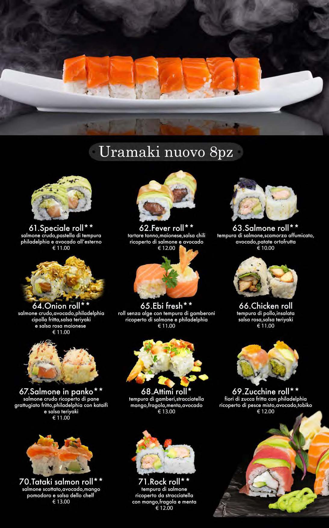 attimi ristorante giapponese padova menù cena pagina 08 uramaki