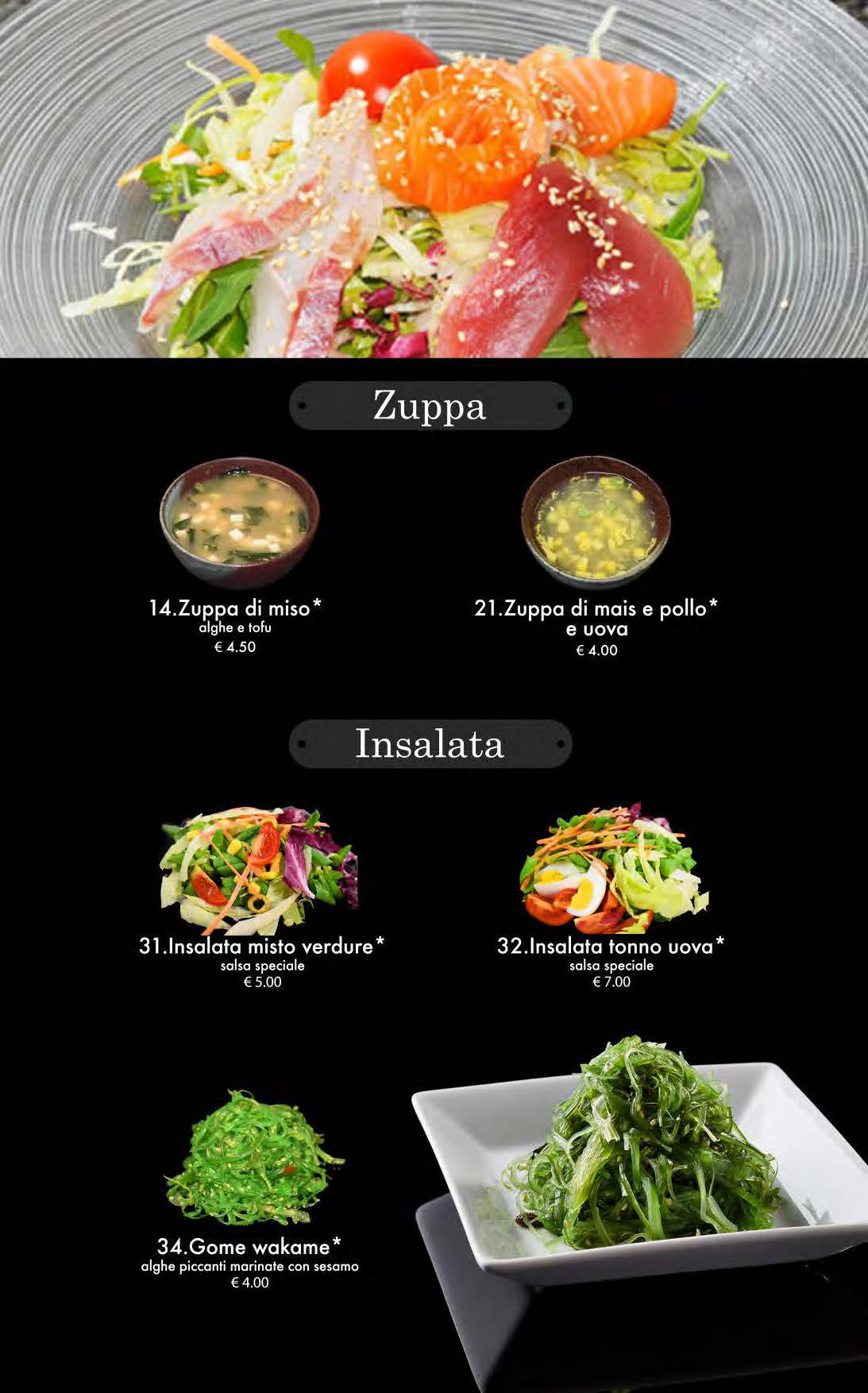 attimi ristorante giapponese padova menù pranzo pagina 03 zuppa insalata