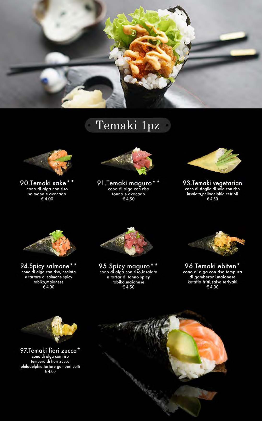 attimi ristorante giapponese padova menù pranzo pagina 05 temaki
