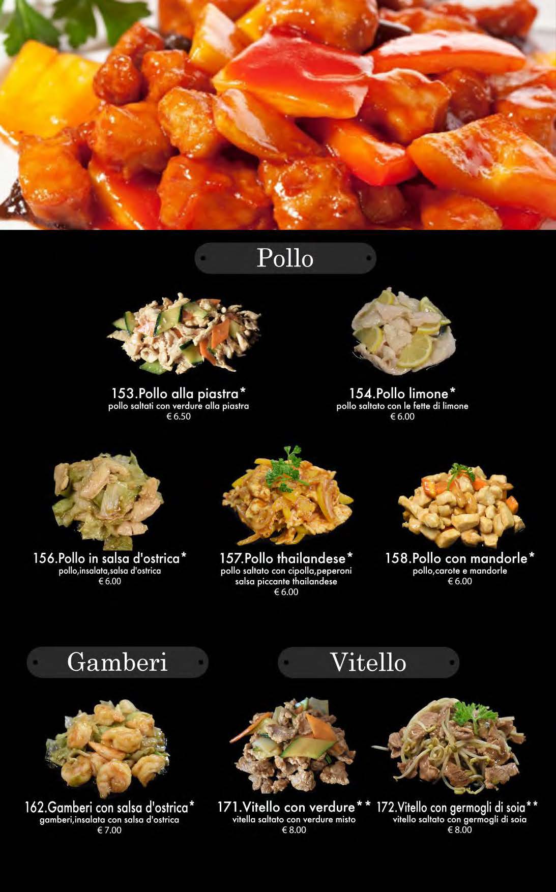 attimi ristorante giapponese padova menù pranzo pagina 09 pollo gamberi vitello