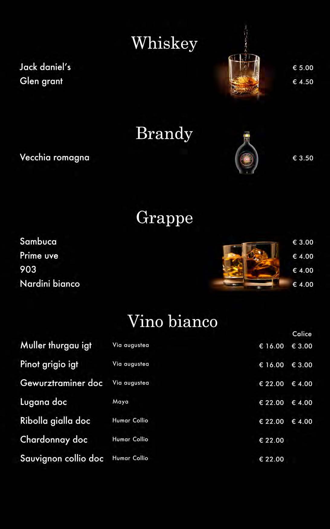 attimi ristorante giapponese padova menù pranzo pagina 13 whiskey brandy grappe vino bianco