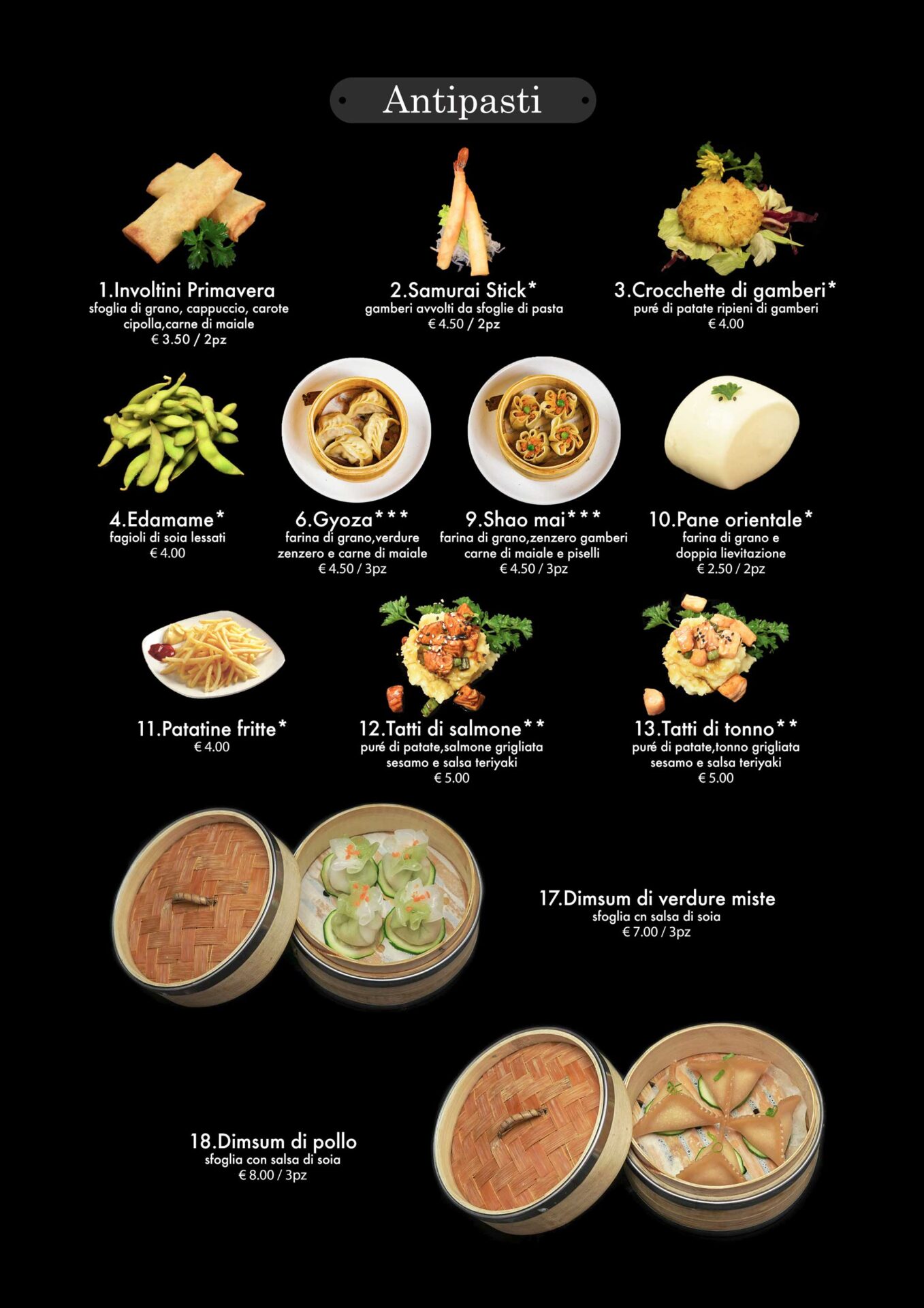 pagina 02 menù antipasti pranzo attimi ristorante giapponese padova